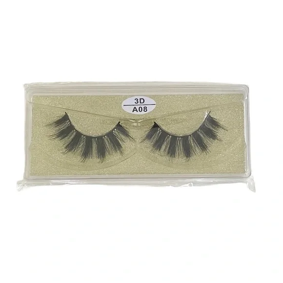 Vegan Faux Mink 3D Light-weight False Volume Eyelashes Style A08 (Lashes only) - Picture 2 of 5